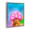 Stupell Industries Groovy Daisy Wig Cat Framed Floater Canvas Wall Art Design by Michael Quackenbush